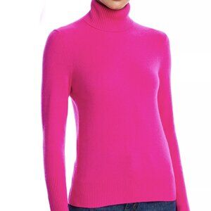 Charter Club Women's 100% Cashmere Hot Pink Turtleneck Sweater Size: S